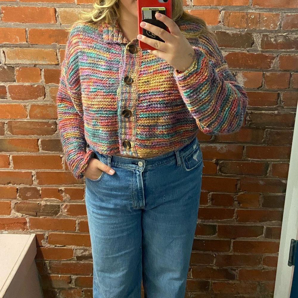 Colorful Knit Cardigan